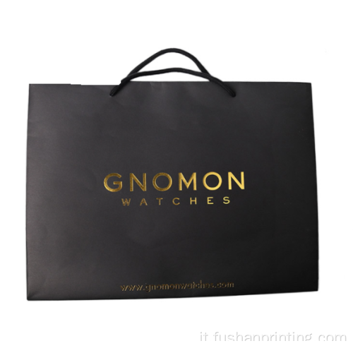 Shopping Paper Bag with Gold Foil